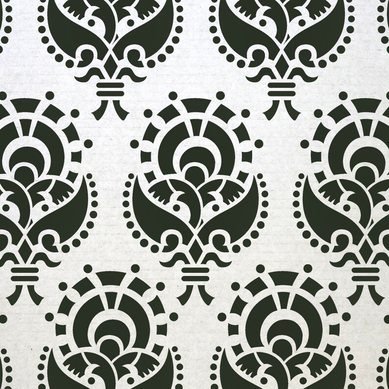 Reusable Damask Wall Stencils Rania for Allover Wall DIY Decor | Etsy