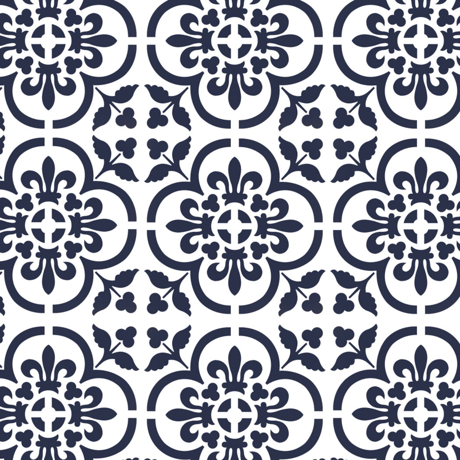 Large Wall Stencils Damask Stencil DIY Reusable Pattern Decor Faux ...