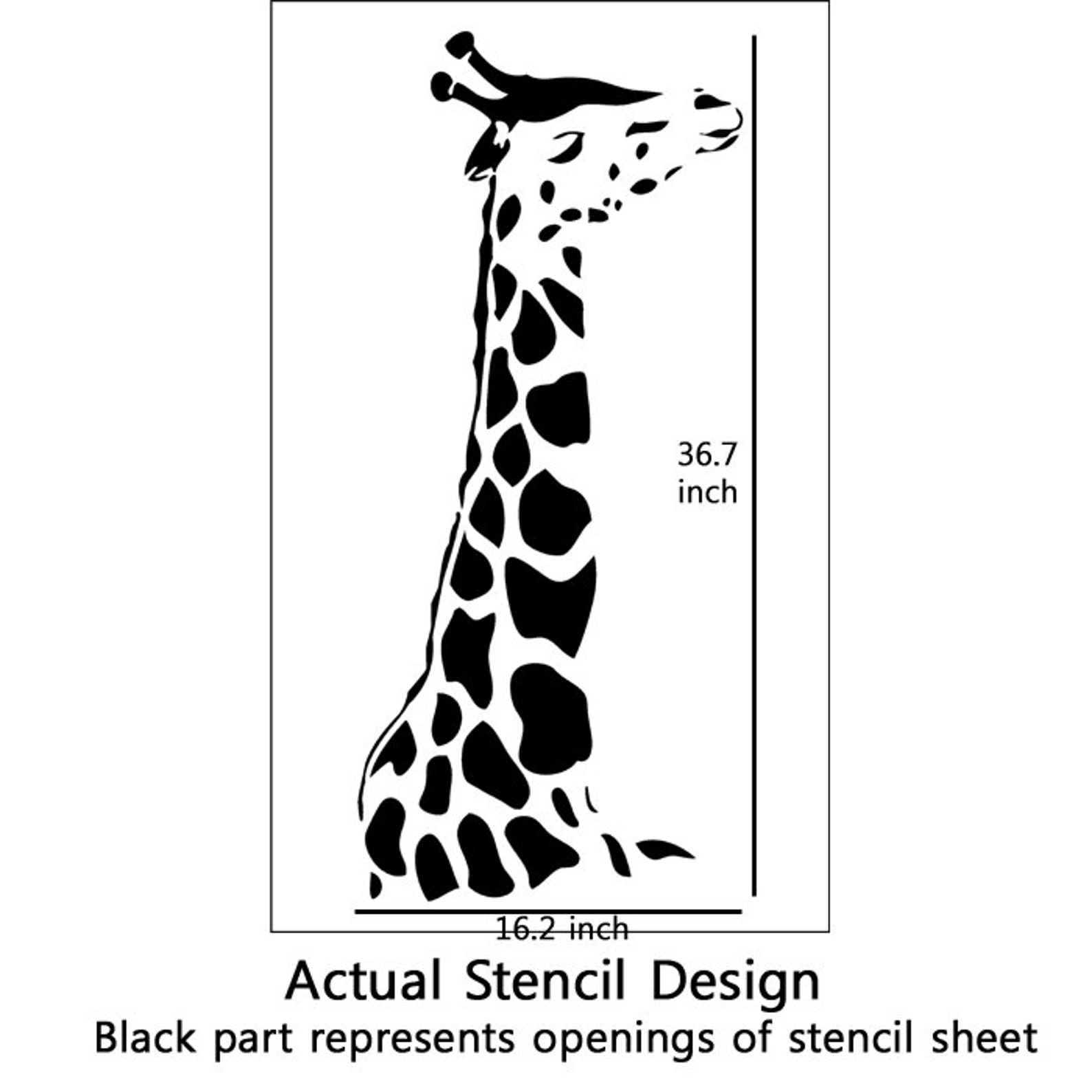 Wall Stencils King Size Airbrush Stencil Template Giraffe Etsy