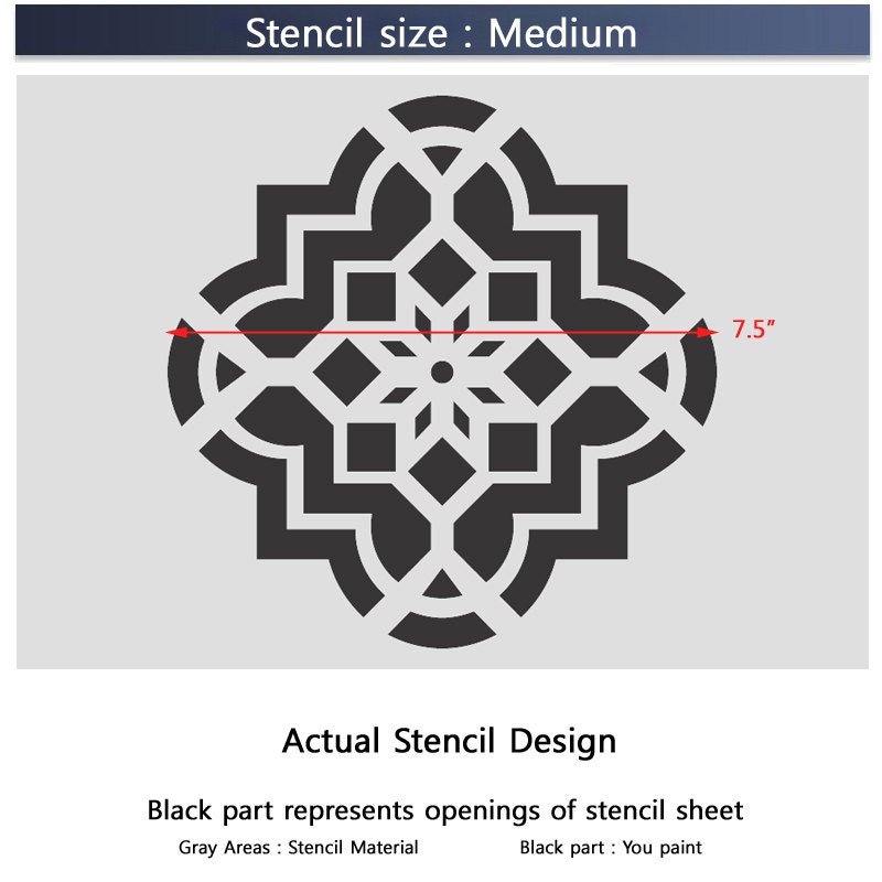 Large Wall Stencils Damask Stencil DIY Reusable Pattern Decor Faux ...