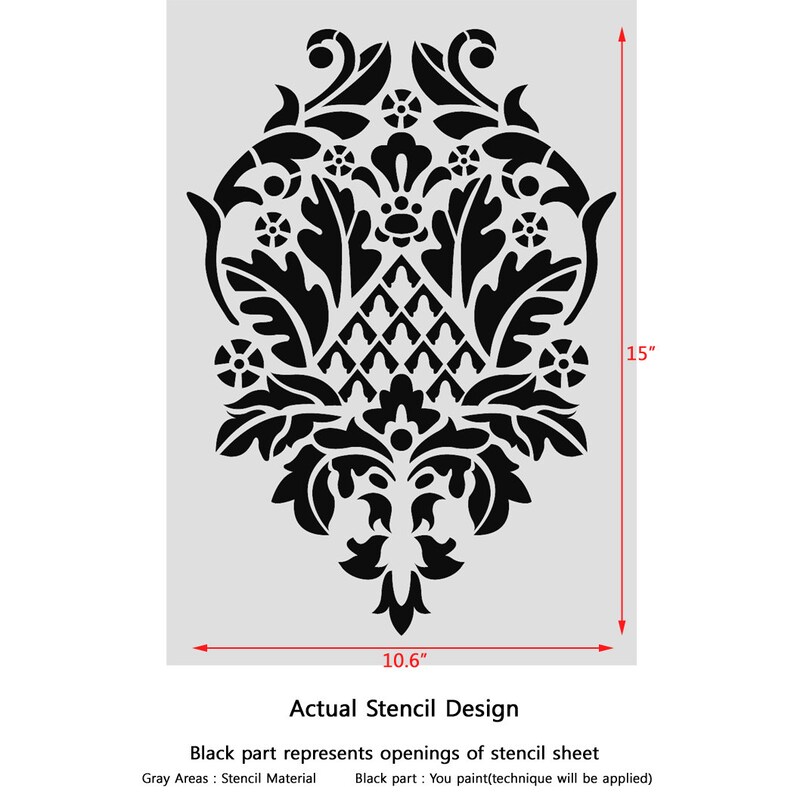 Reusable Damask Wall Stencils San Felice for Allover Wall DIY Decor - Etsy