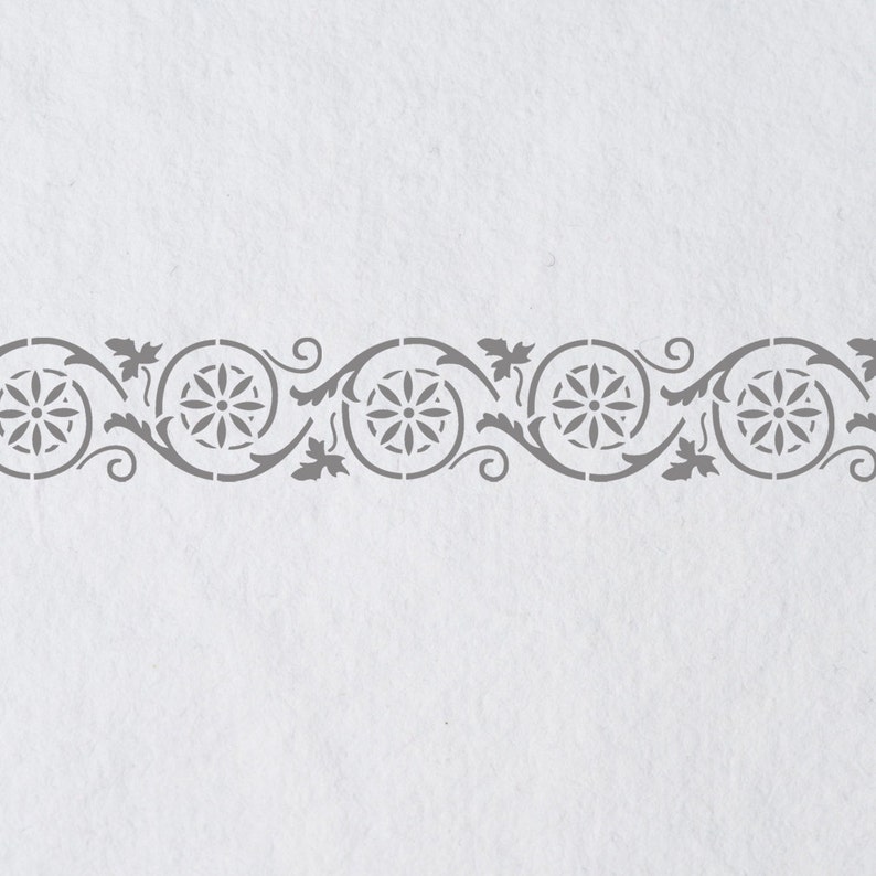 Wall Border Stencils Pattern 025 Reusable Template for DIY Etsy