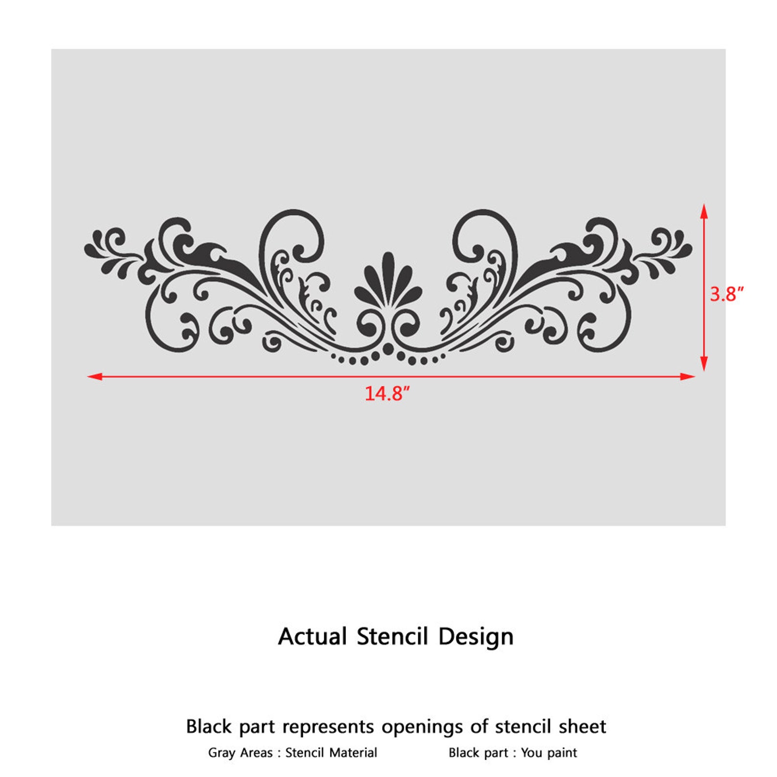 Wall Stencils Border Stencil Pattern Reusable Template for DIY Etsy