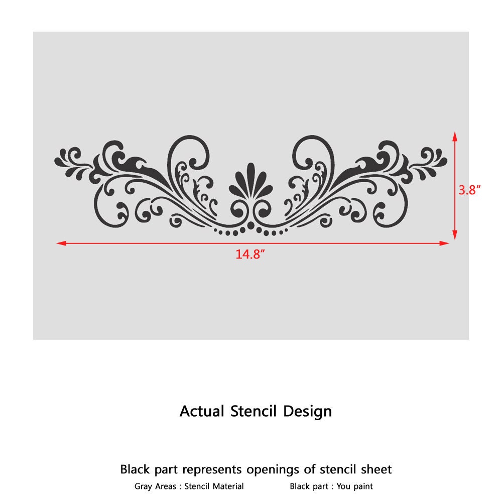 Wall Stencils Border Stencil Pattern Reusable Template for DIY Etsy