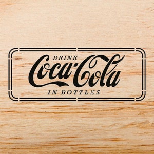 STENCILS TEMPLATE Cocacola Wine Box - Reusable Airbrush wall Stencils for DIY decor Walls furniture Painting kids Rooms Cars