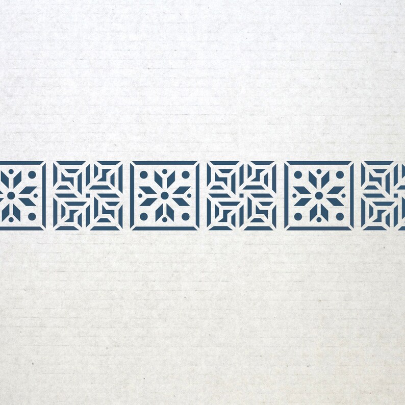 Wall Border Stencils Pattern 019 Reusable Template for DIY - Etsy