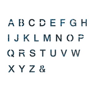 Modèle réutilisable de pochoir Alphabet pour l’artisanat mural et la peinture d’enseignes #2