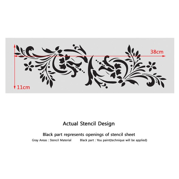 wall stencils border stencil pattern 083 reusable template for etsy new zealand