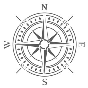 Compass bearing Stencil - X Large size - stencil for DIY Walls decor Painting art