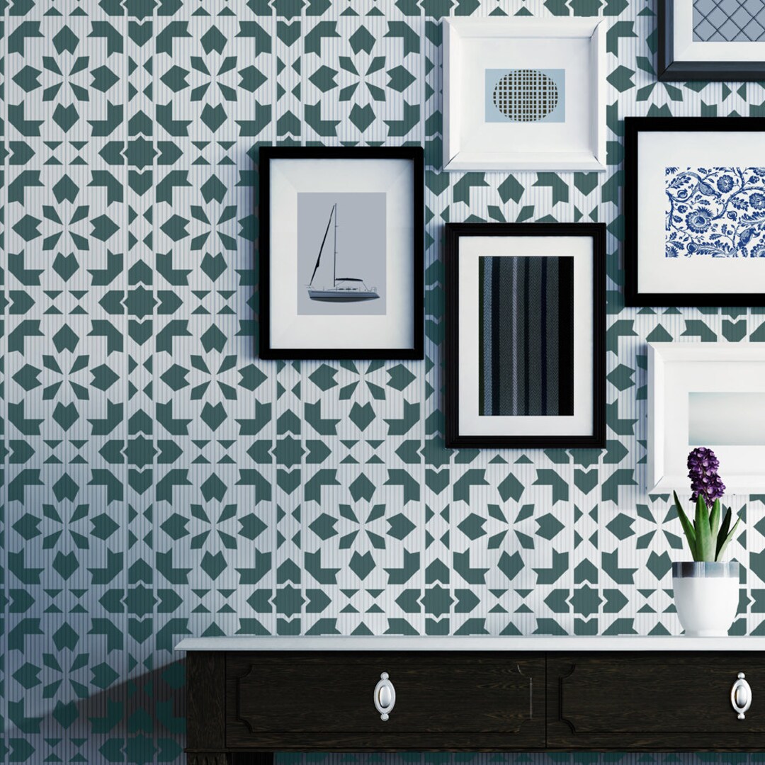 Moroccan Wall Stencil Adorlee Allover Stencil for Wall or Floor ...