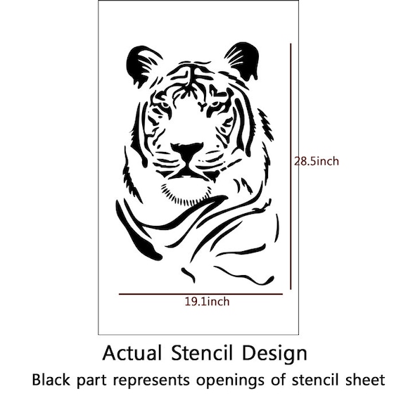 Tiger Head Stencil – Stencils For Wall US