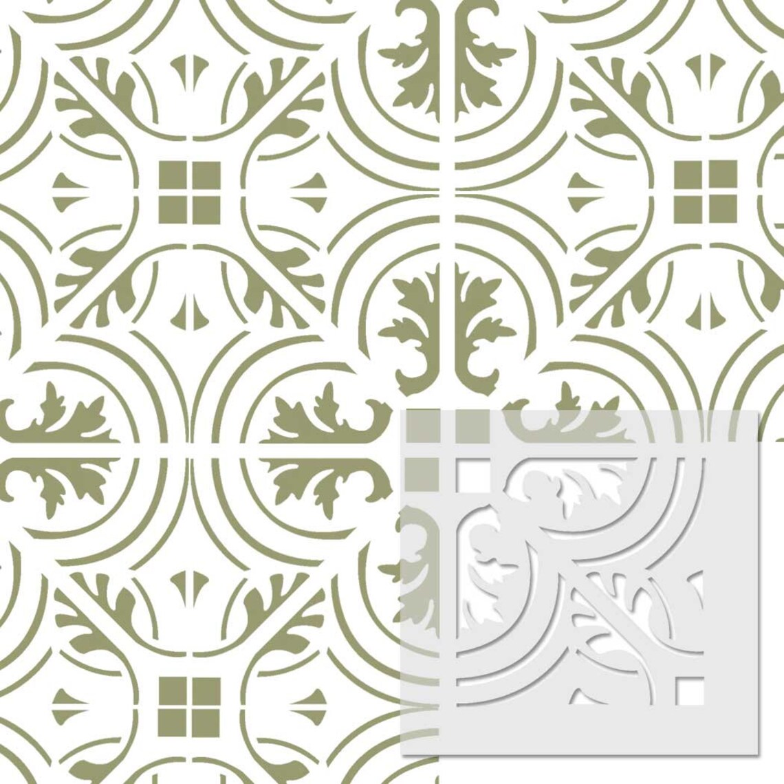 Wall Moroccan Reusable Tile Stencil T0065 for DIY Wall Decor Furniture ...