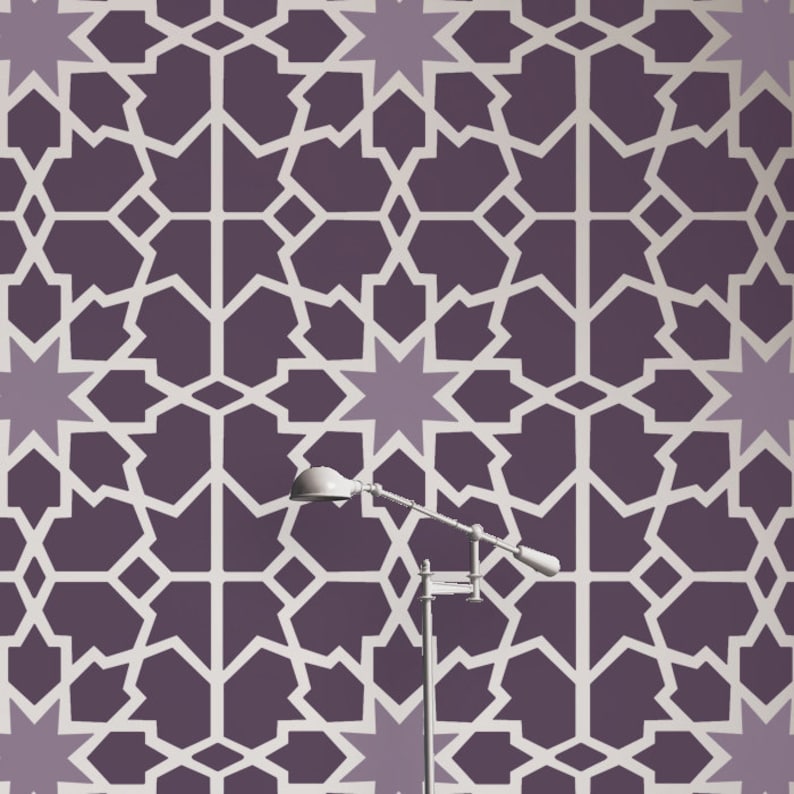 Large Reusable Moroccan Wall Stencil Melissa Allover Stencil for DIY ...