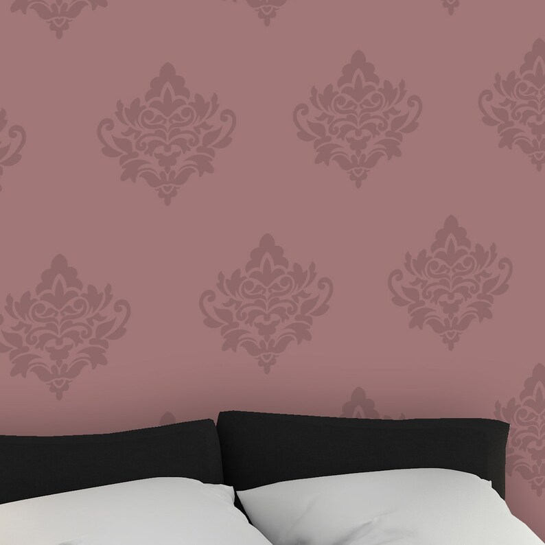 Damask Stencils Yvonne Reusable Stencils for Wall Decor and - Etsy