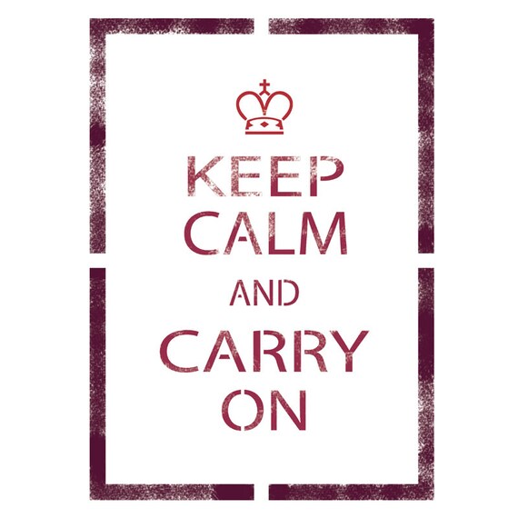 Keep Calm and Carry on Stencil Template for Crafting Walls - Etsy