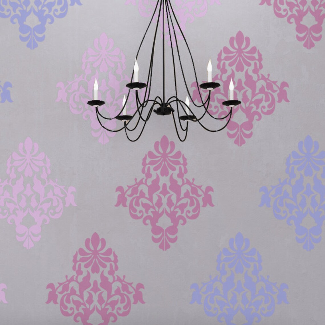 Damask Stencils Wall Reusable Stencil Wallace for Walls Instead of ...