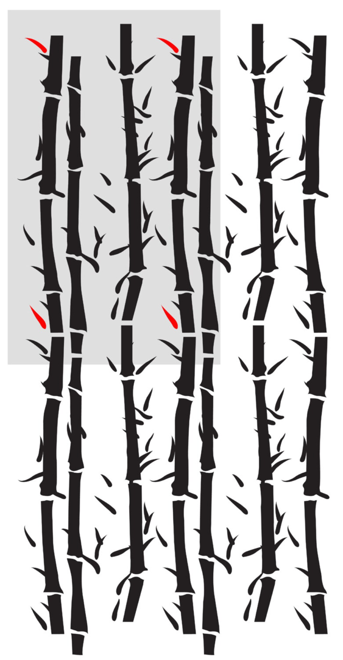 Wall Bamboo Stencil Allover Template Instead of Wallpaper for Etsy