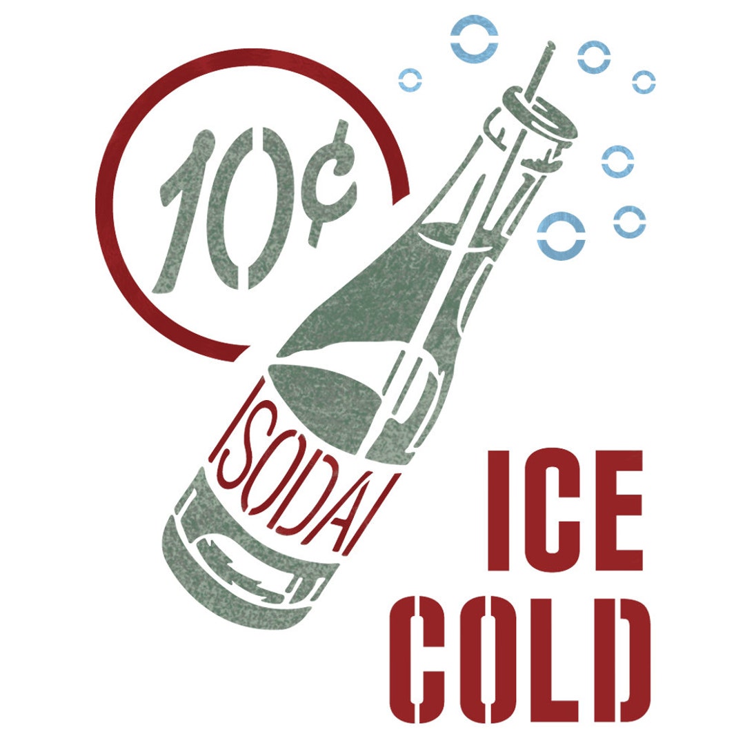 Soda Drink Stencil Reusable Stencils for Craft DIY Wall Painting Decor ...