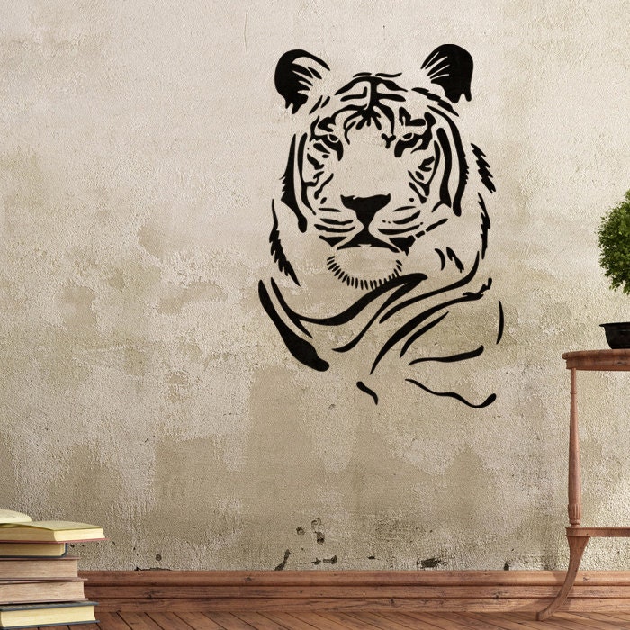 Tiger Head Stencil – Stencils For Wall US