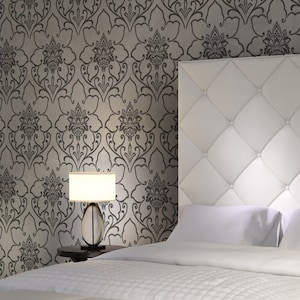 Floretta Damask Stencil Pattern Large size for walls instead of wallpaper