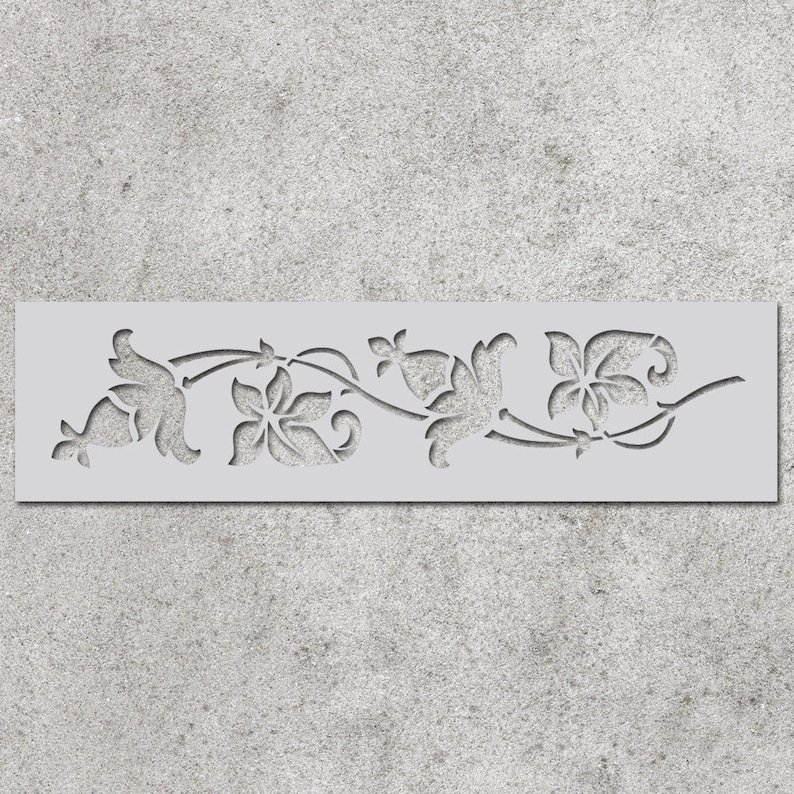 Wall Stencils Border Stencil Pattern Reusable Template for DIY Etsy