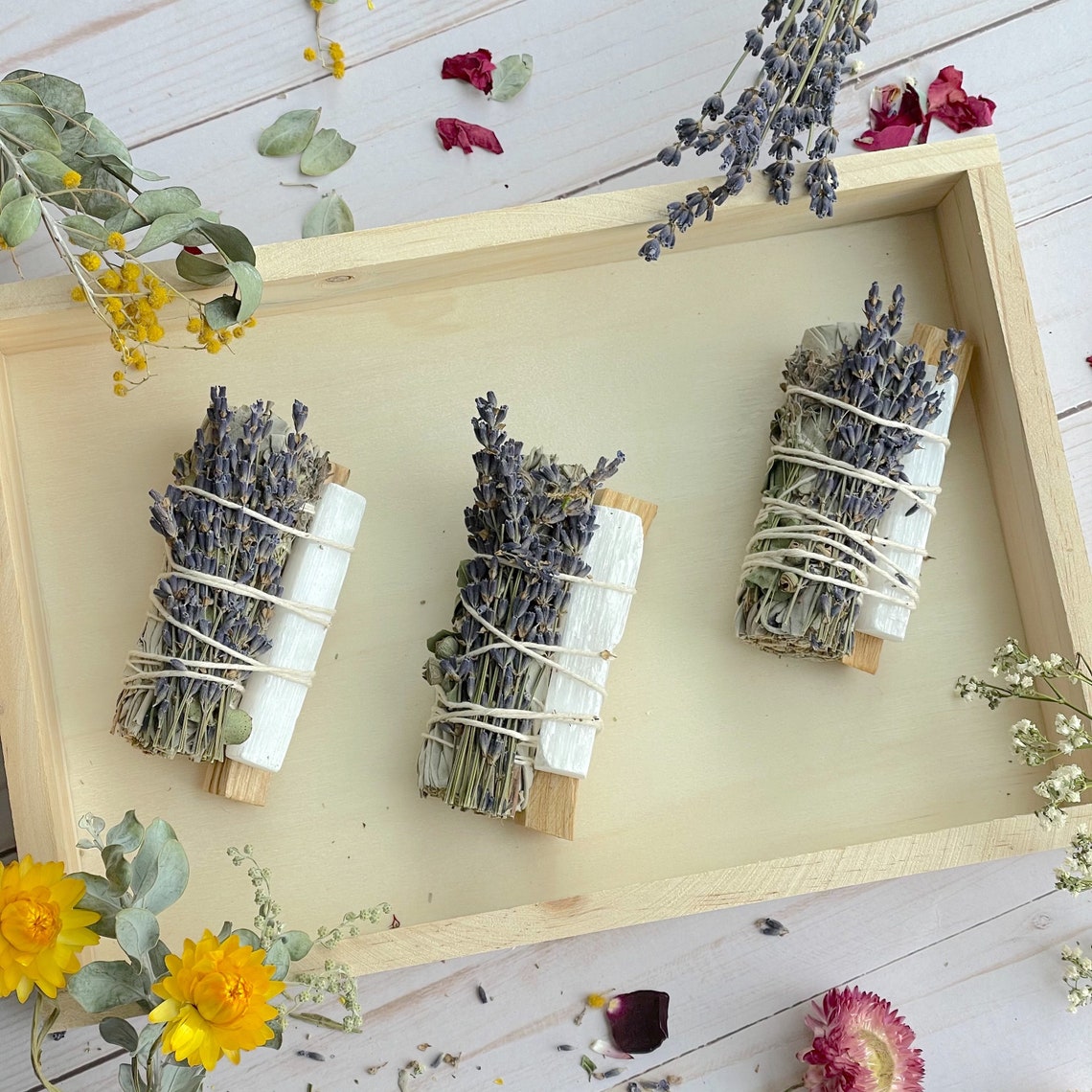 CLEANSE Lavender White Sage with Palo Santo and Selenite