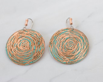 Earrings - Copper Art