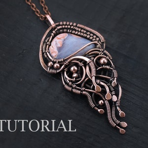 Jellyfish pendant tutorial  Wire wrapped jewelry Wirewrap pendant tutorial PDF Jewelry making tutorial  lesson