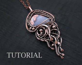 Jellyfish pendant tutorial  Wire wrapped jewelry Wirewrap pendant tutorial PDF Jewelry making tutorial  lesson