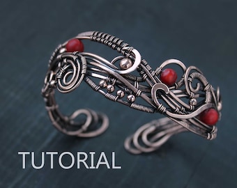 Wire wrap tutorial Wire wrapped bracelet tutorial Wire wrapped jewelry Pattern PDF Jewelry making tutorial DIY project Wire wrap lesson