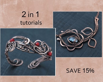 Tutorial wire wrap Wire wrapped pendant Wire wrapped bracelet lesson PDF master class Jewelry making tutorial