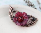 Copper Shawl Pin brooch Sweater Pin Bag accessory Wire wrapped hammered brooch Wire wrap pin Hat accessory Brooch for jerseys Mother gift