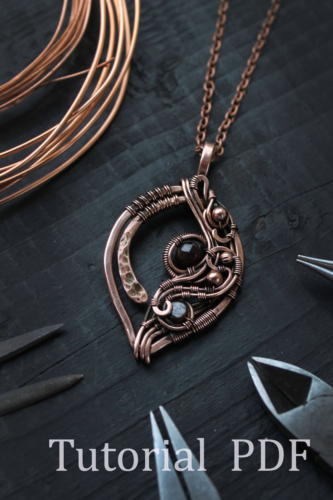 Tutorial wirewrapped pendant PDF tutorial Wire wrapped jewelry Etsy