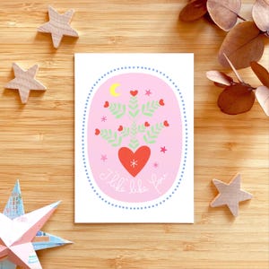 Ik vind je leuk. Liefdeskaart, valentijnskaart, verlovingskaart. A6-wenskaart.