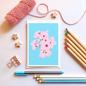 Flor de cerejeira, cartão de felicitações A6