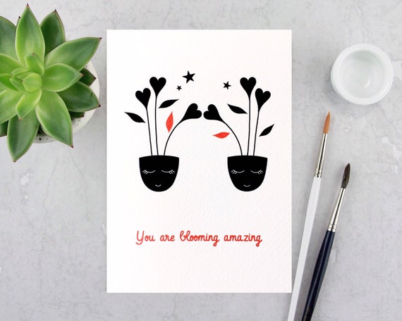 You are blooming amazing, A6 greeting card