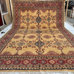 Cram 10X15 Lage Rug/Afghan Tribal Fine Quality Handmade Carpet/Soft Pile Wool Rug/Veg Dyes Rug/Oriental Turkman Rug/Hall Rug/Living Room Rug
