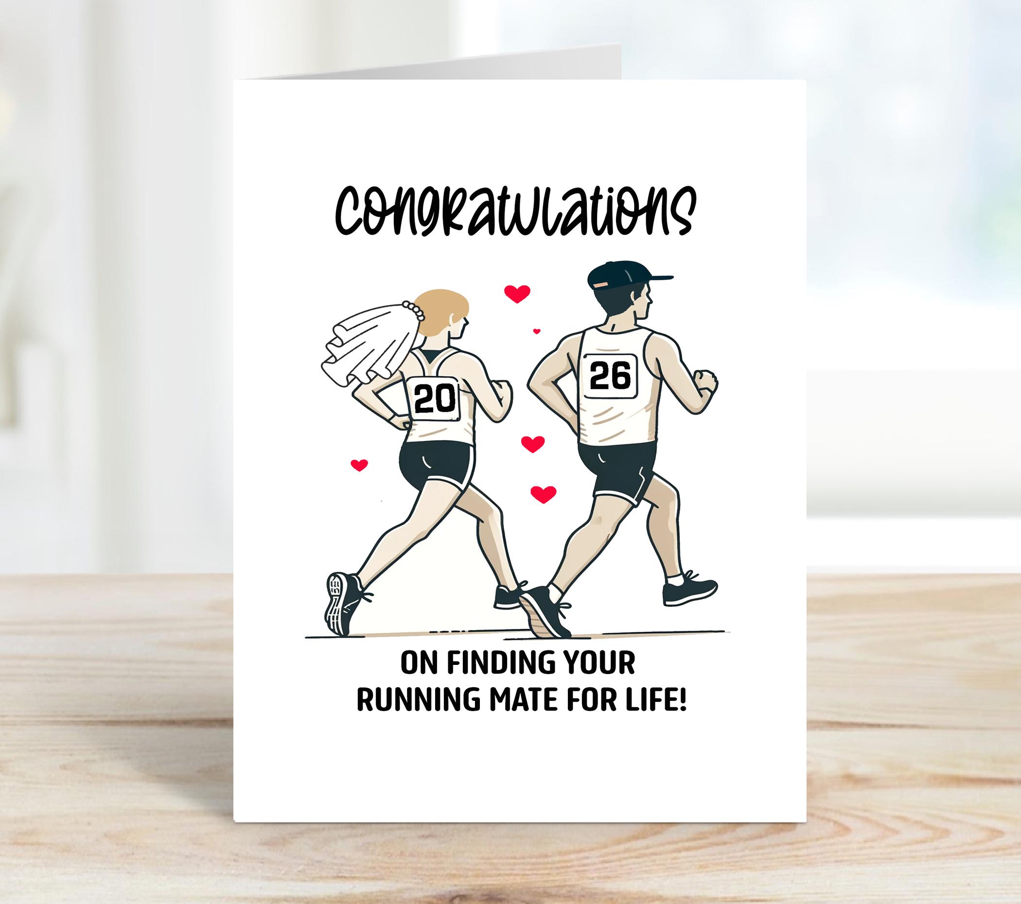 Runners Wedding Card, Athlete Wedding Card, Marathon Wedding Card ...
