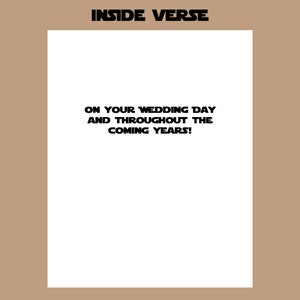 Star Wars Wedding Card, Star Wars Wedding Gift, Geek Wedding Card, Wedding Card for Couple, Nerd Wedding Card, Star Wars Valentine Card image 2