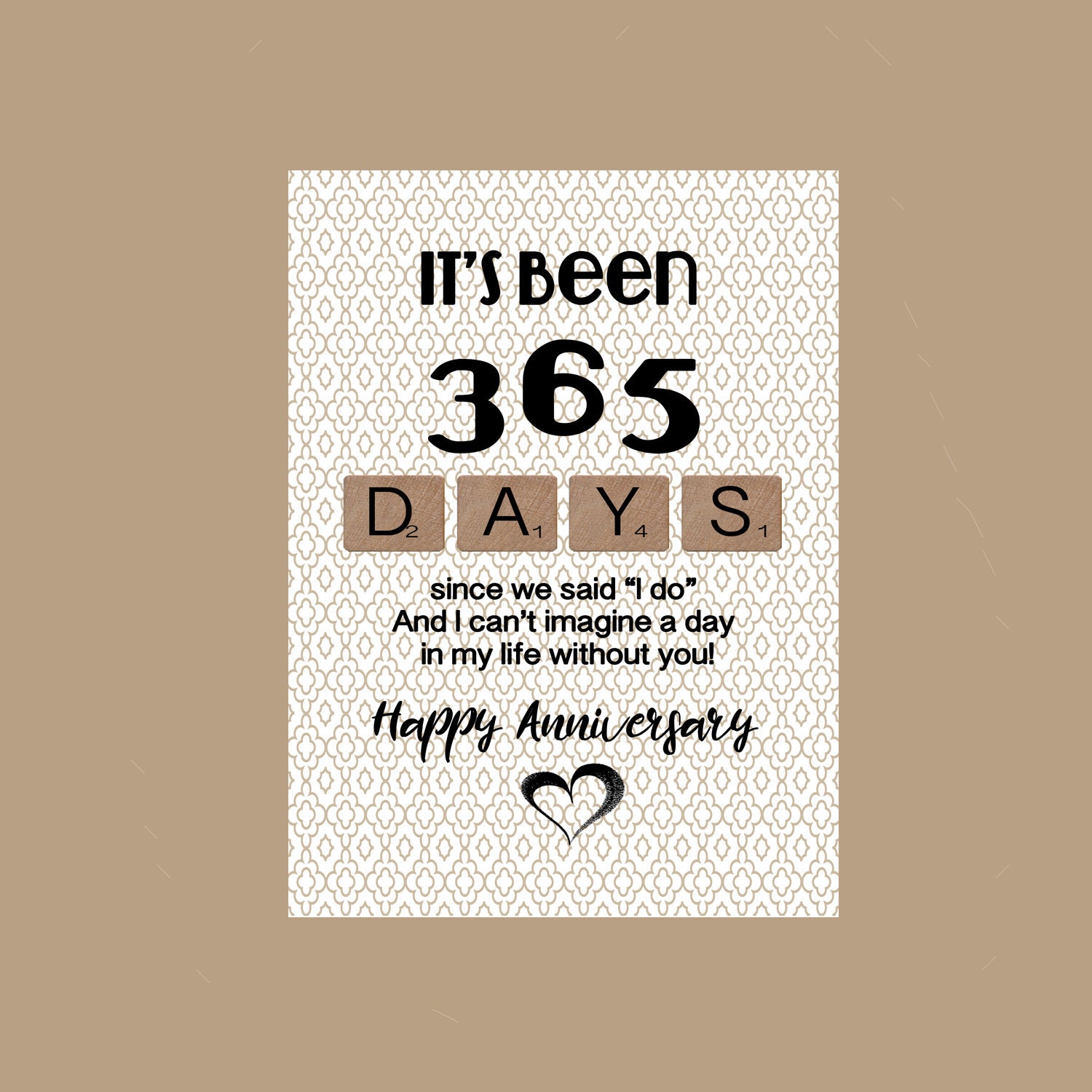 365 Days Anniversary Etsy