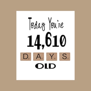 40th Birthday Card, The Big 40, Milestone Birthday, 1984 Birthday Card, Card for Him, Card for Her, 40 Birthday Card