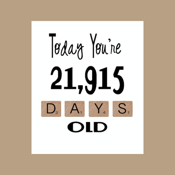 Tarjeta de cumpleaños número 60: Celebración única de un hito - Tarjeta de cumpleaños de 1965