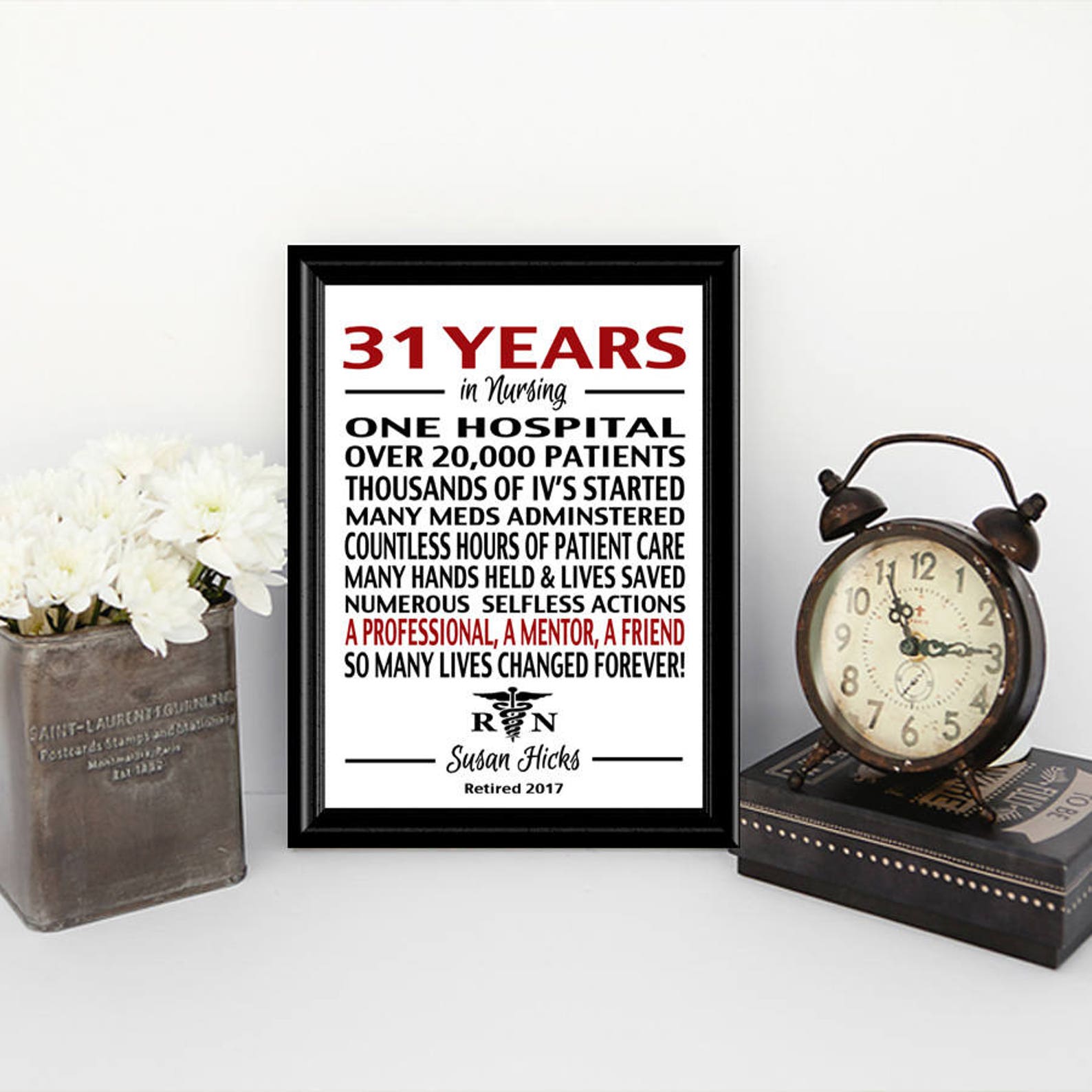 Nurse Retirement Gift Nurse Retirement Print Nurse Etsy