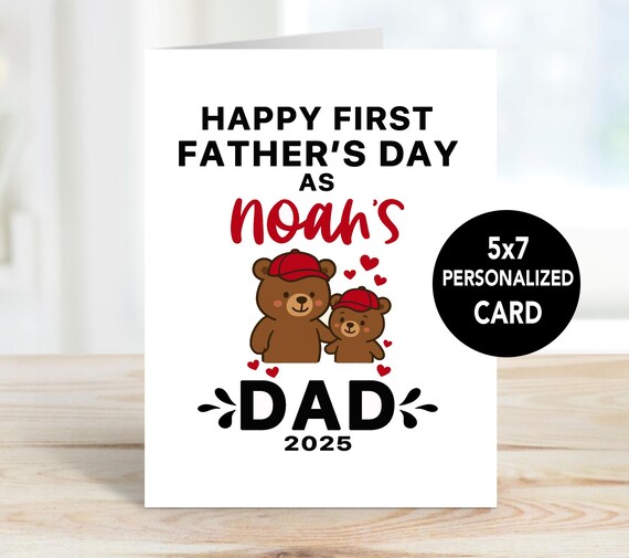 First Father's Day Card, 1st Father's Day Personalized Card