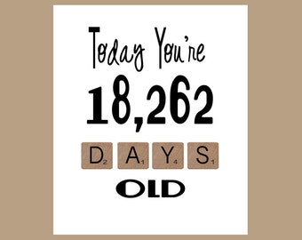 50th Birthday Card, The Big 50, Milestone Birthday, 1974 Birthday Card, Fifty Birthday Card, 50 Birthday Card, 50th Birthday Party Decor