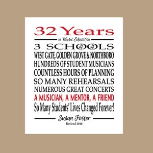 Music Teacher Retirement Gift, Teacher Retirement, Music Teacher Thank You,  Band Teacher, Vocal Teacher Retirement-Digital PDF File