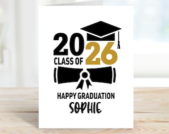 Graduation Card, Class of 26 Card, Personalized Graduation Card, Senior Card Class of 26, Grad Card 2026