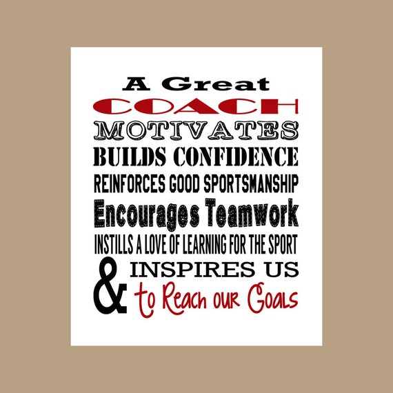 Coach Appreciation Gift Coach Gift Coach Thank You Instant Etsy