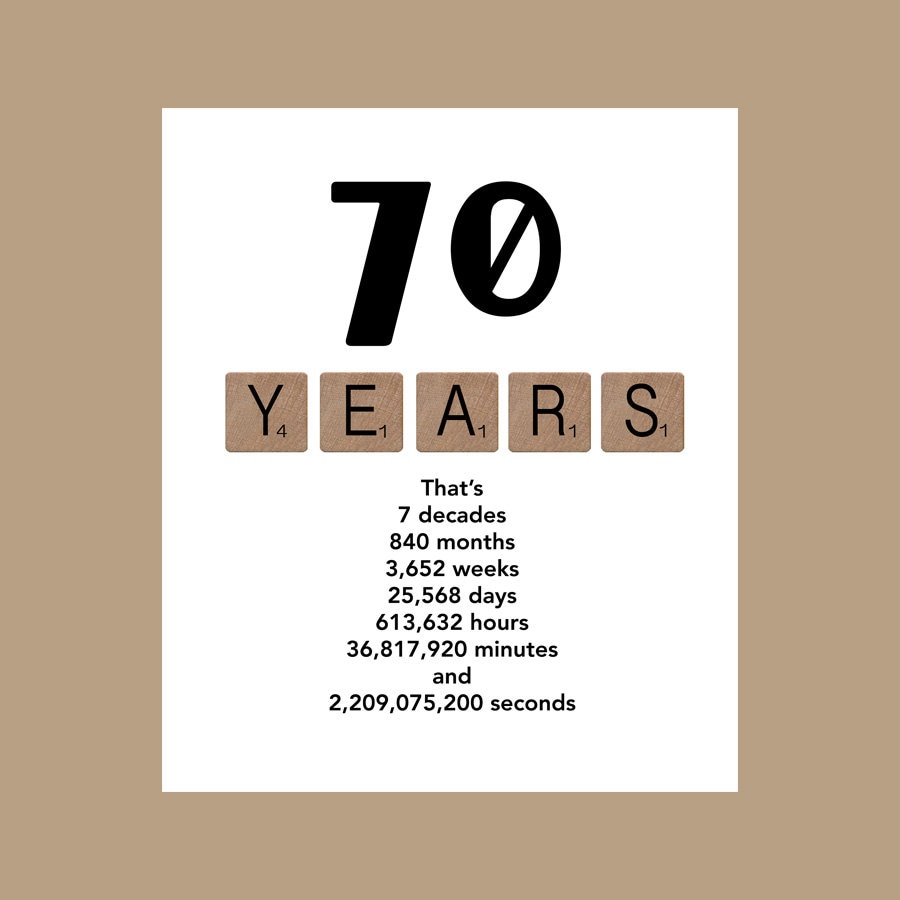 lobby schoenen Profetie 70th Birthday Card Milestone Birthday Card the Big 70 70 - Etsy