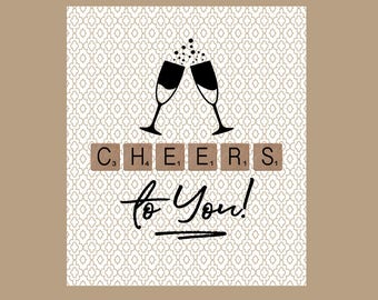 Congratulations Card, Well Done Card, Divorce Card, Cheers to You Card, New Job Card, Graduation Card, Leaving Card, Celebration Card